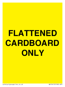 FLATTENED CARDBOARD ONLY